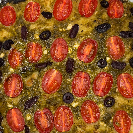 Pesto Focaccia for Two 🥖💕