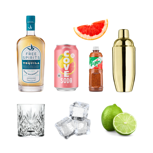0-Proof Paloma Drink Mocktail Recipe Neena Brostowski @neenamaria